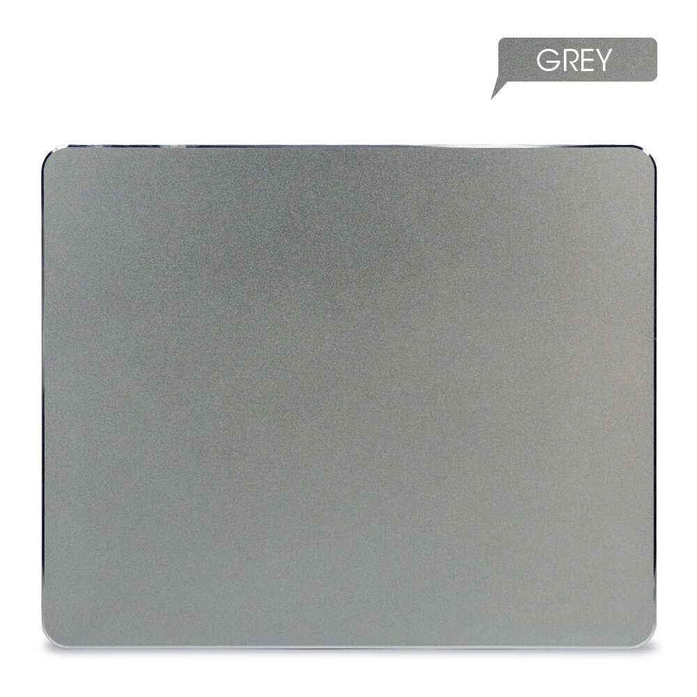 Metall Aluminium Maus pad Matte Harte Glatte Leder Dünne Mousead Doppel Seite Wasserdicht Gamer Computer Maus Matte Für Office Home: Grey / 300x240mm