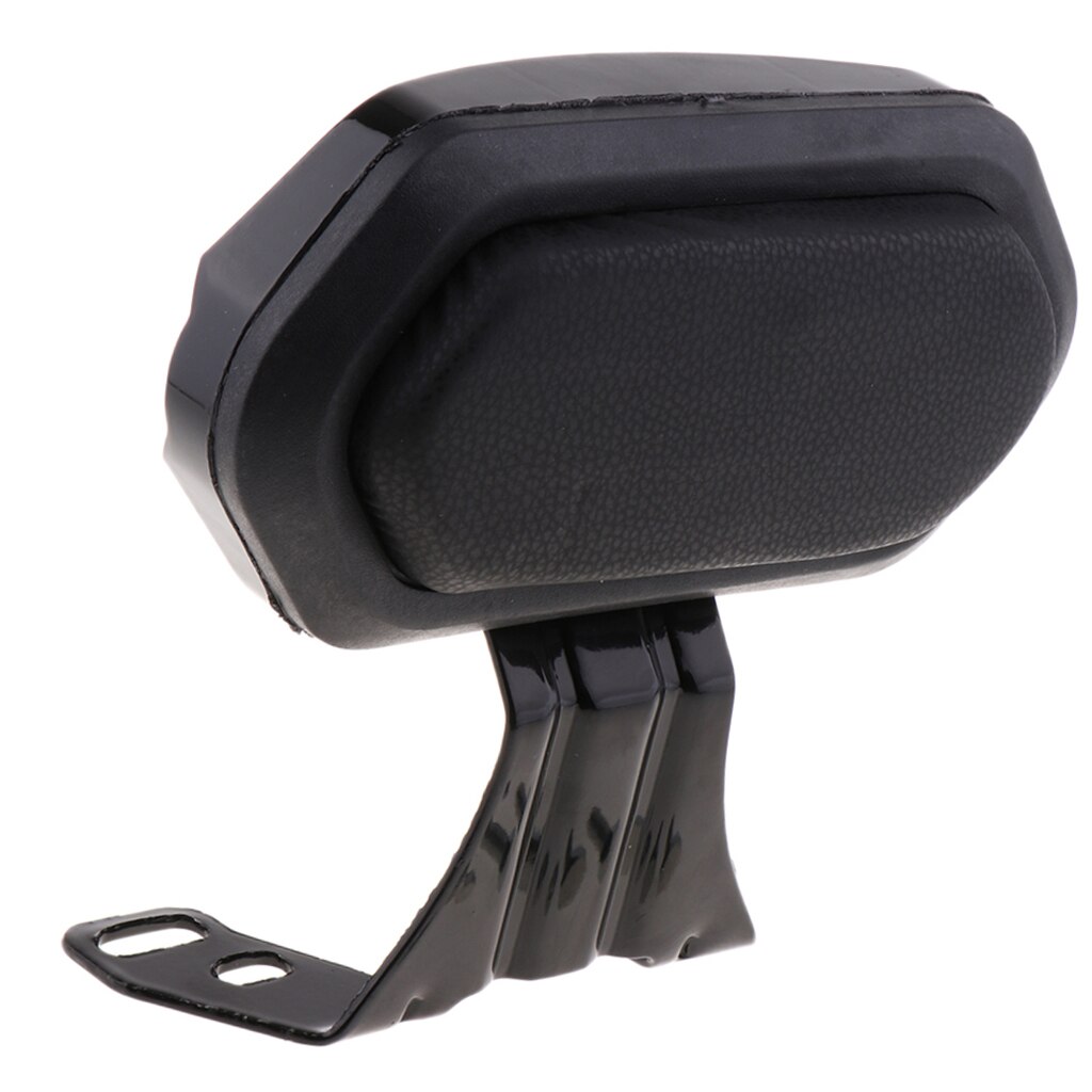 Universal Motorcycle Adjustable Rear Backrest Sissy Bar Cushion Pad - Black
