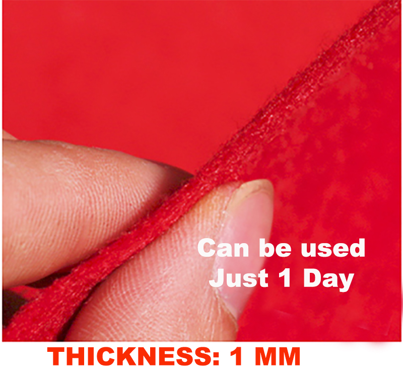 Thick Red Wedding Aisle Runner Rug and Carpet indoor Outdoor Weddings Festival Birthday party event decoration thickness 5mm: Red 1MM USE 1 DAYS / 120x1000cm