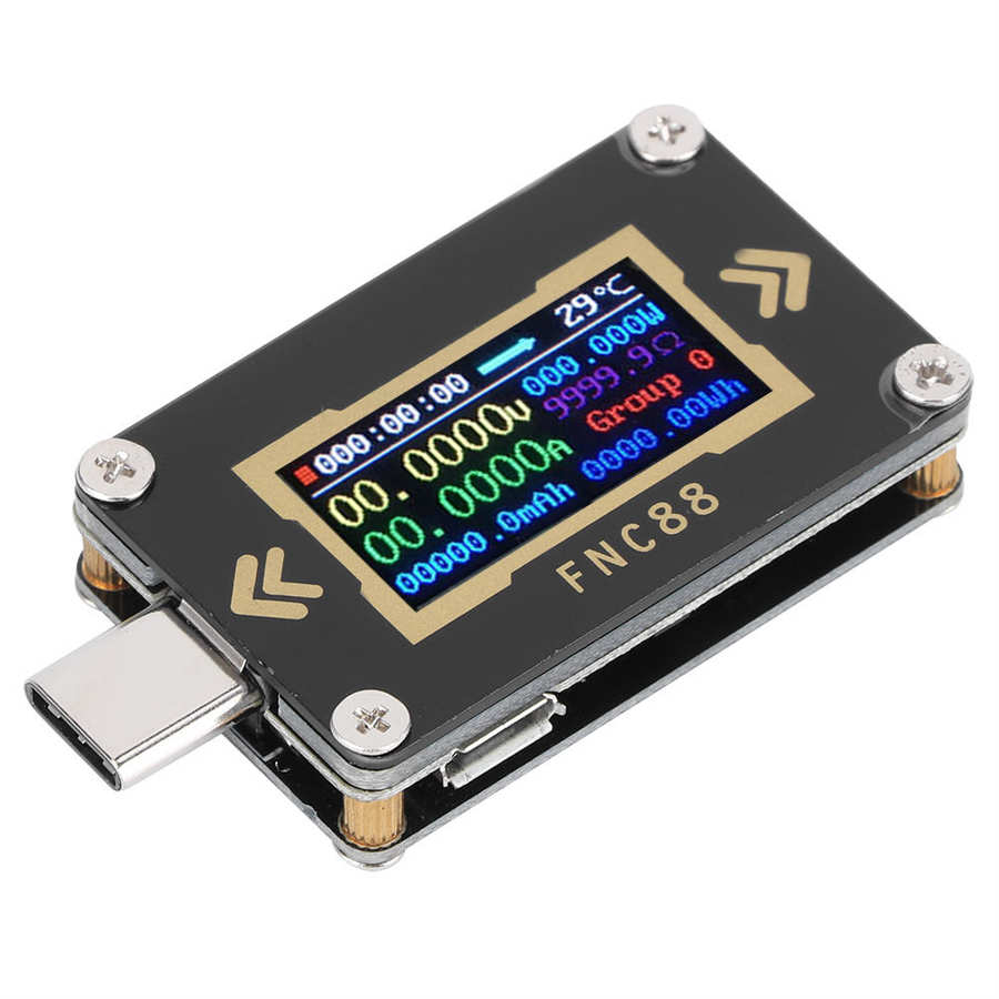 Testeur de Charge USB testeur USB écran couleur PD Charge rapide détection de tension de courant multifonctionnelle FNC88 testeur de courant