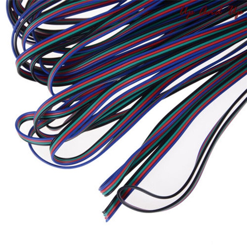 1m 5m 10m 4 PIN RGB Led Wire Cable LED RGB Cable Extension Wire Cord For RGB 3528 5050 5630 7020