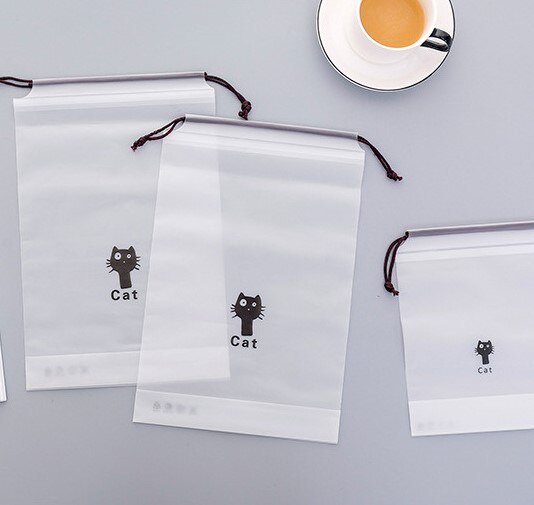 Étui de maquillage de voyage ours brun Transparent sac cosmétique lavage Beaut Kit femmes fermeture éclair maquillage organisateur de bain pochette de rangement toilette: Cat / 25.8X18cm
