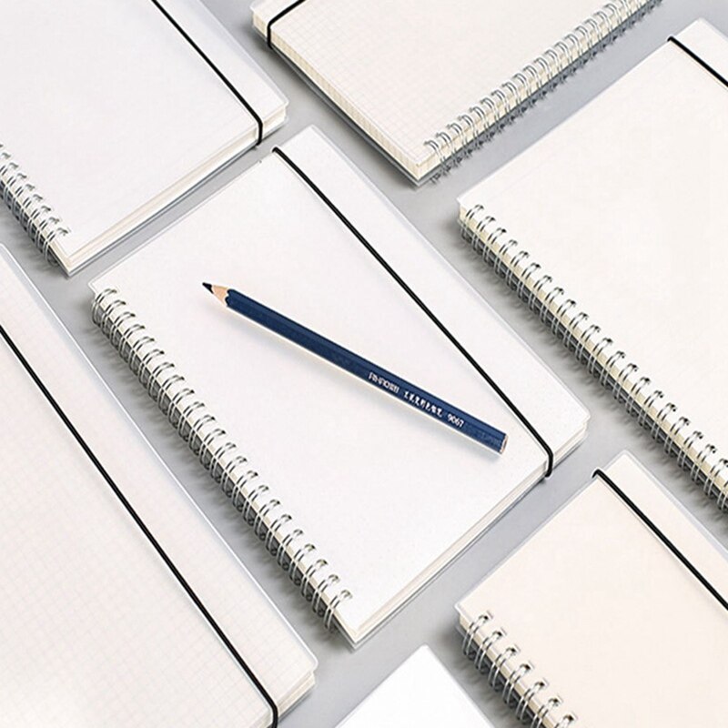 80 Sheets A5 A6 Horizontal Line Grid Lattice Notebook Write Smoothly Blank Frosted Notepad School Office Supplies A
