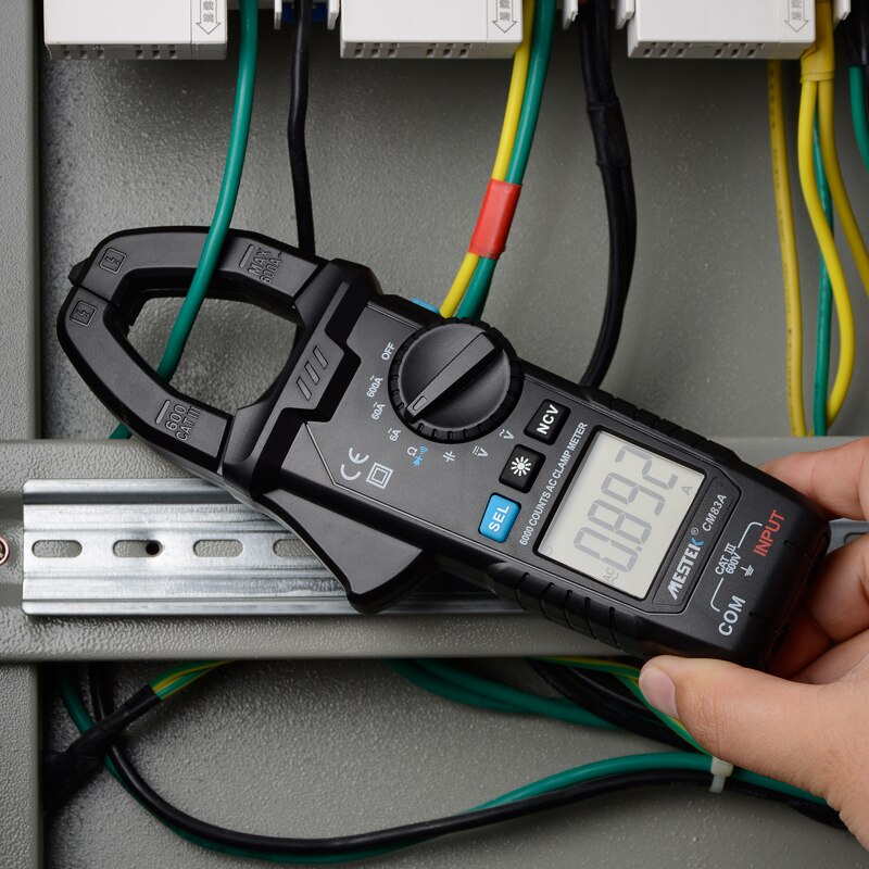 Digital Clamp Meter 600A AC Current AC/DC Voltage Ohm True RMS Auto Range VFD Capacitance NCV Tester Ammeter Multimeter