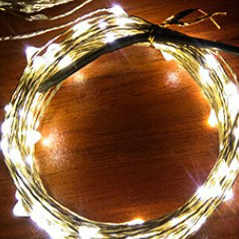 1M LED Wijnfles Cap Kurk Koperdraad String Silver Wire String 10 LEDs Waterdichte Kleur Festival Party lights String: WHITE