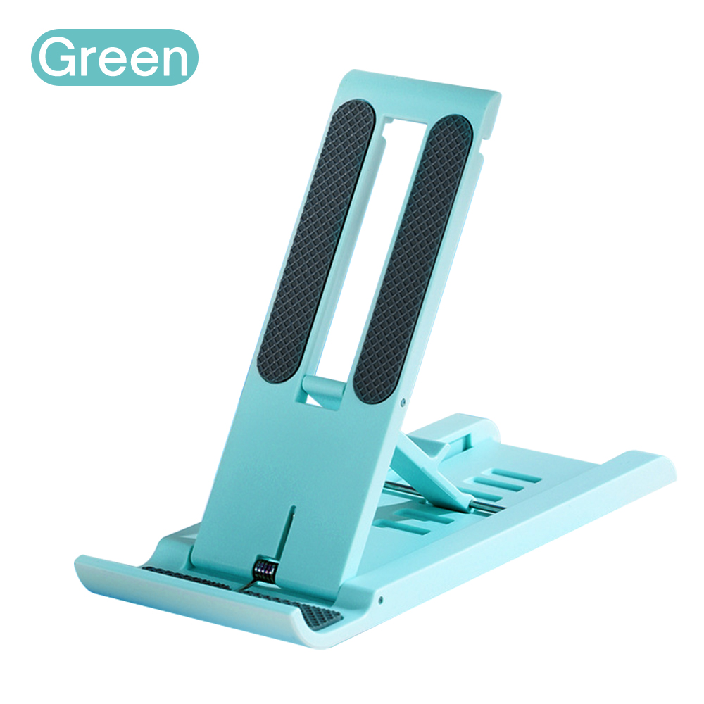 Składany tablet stojak na telefon stacjonarny 6 poziomów regulowany uchwyt na biurko składany uchwyt na biurko dla Xiaomi iPad iPhone Samsung: zielony