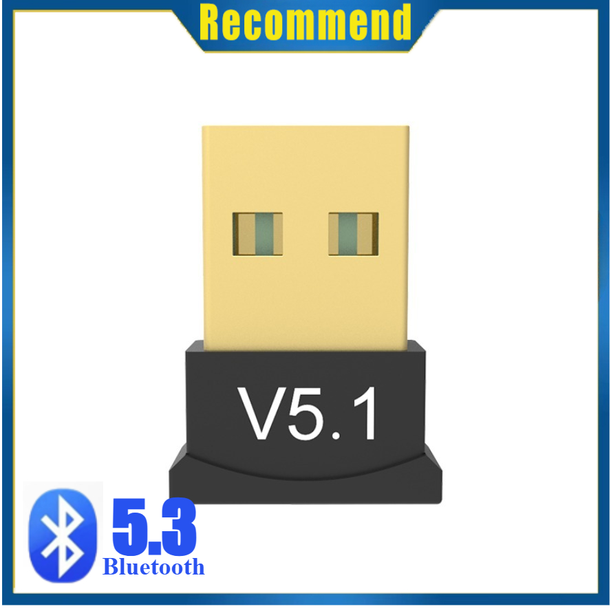 USB Bluetooth 5.3 Adapter Wireless Bluetooth 5.1 Dongle Adapter Wireless Speaker Audio Receiver USB Transmitter for PC Laptop: Silver