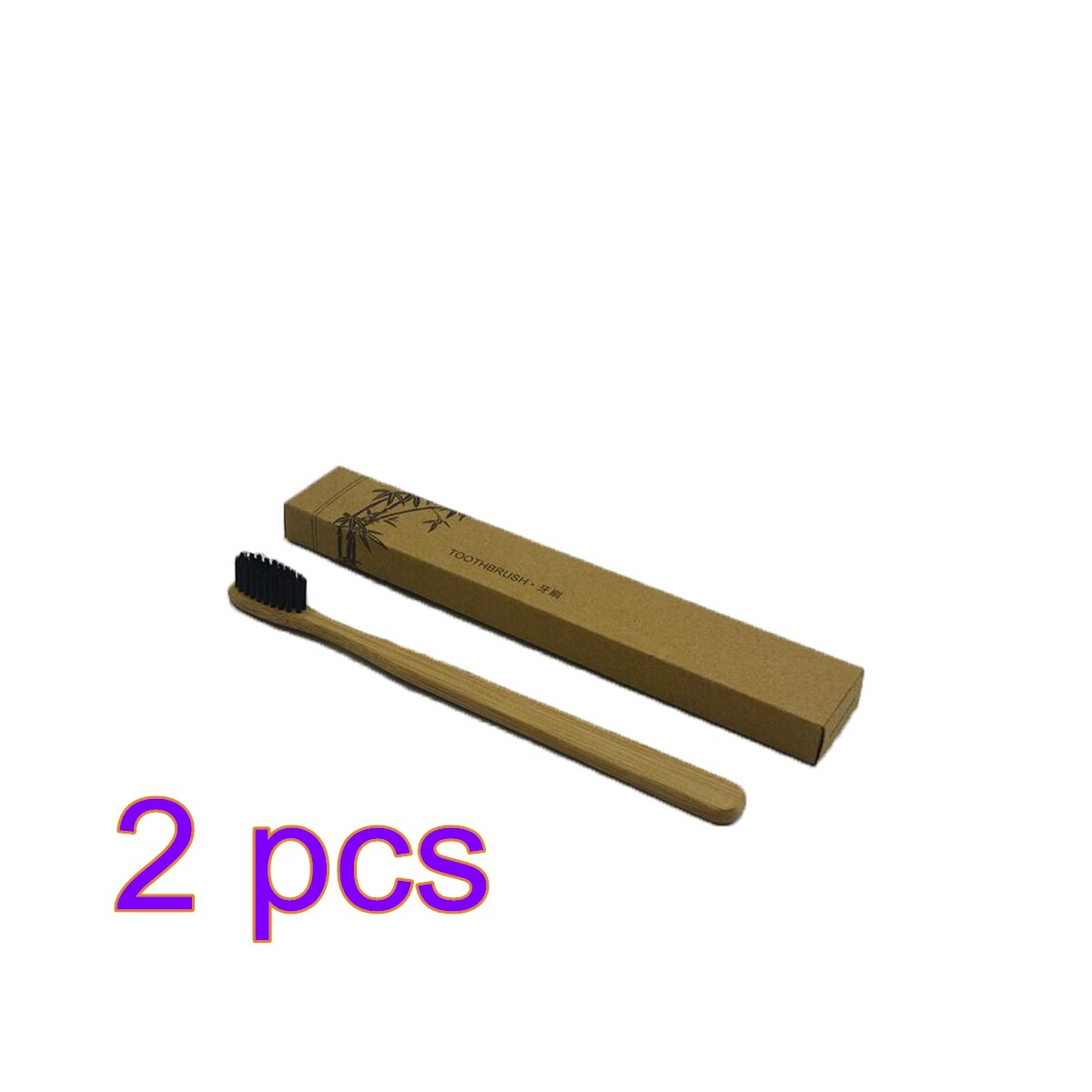 Dorosły/dziecko 1PC/2PCSEnvironment-przyjazny drewno szczoteczka robić zębów szczoteczka bambusowa miękka bambusowa rękojeść drewniana szczotka robić zębów: 2szt  02