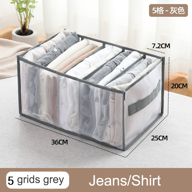 Organizador de armario plegable, cajas de almacenamiento de Jeans, suéter, calcetines, armario, ropa interior, Cajones, cajas separadoras de ropa