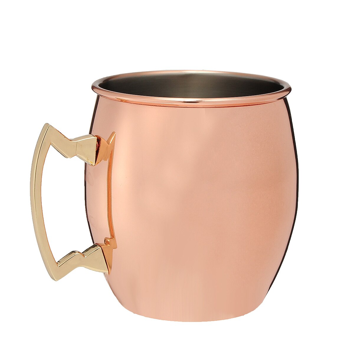 Taza de cobre de 530ml para cóctel, vaso de cóctel de mula de Moscú, taza de cobre de acero inoxidable de 18 onzas para cerveza helada, té y whisky, 4 Uds.: 1 Pcs