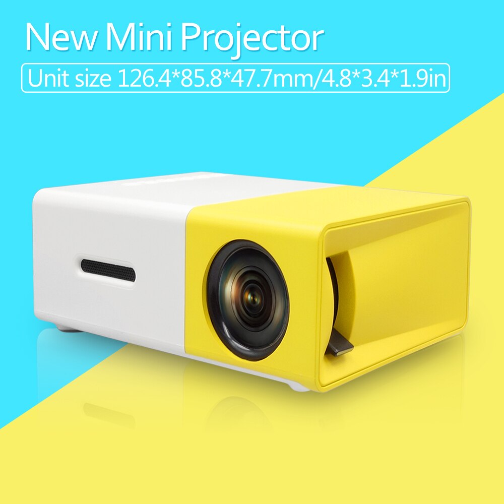 Aao YG300 Draagbare Led Mini Projector 800 Lumens Audio Usb Speaker YG-300 YG300 Pro Kind Beamer Home Theater Game Video speler