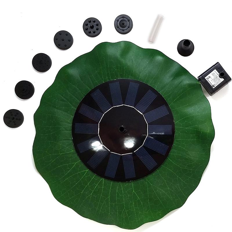 Lotus Leaf Solar Fountain Water Floating Fountain Garden Pool Pond Outdoor Solar Fountain Solar Fountain Pump Garden Decoration