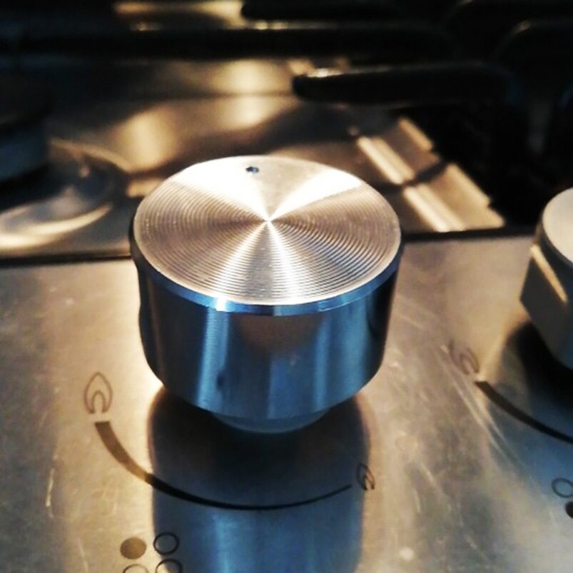 4 Stks/set Gas 6 Mm Switch Knop Draaischakelaar Controle Keuken Gereedschap Plating Fornuis Oven Metalen Zinklegering Ronde Knop met Chrome