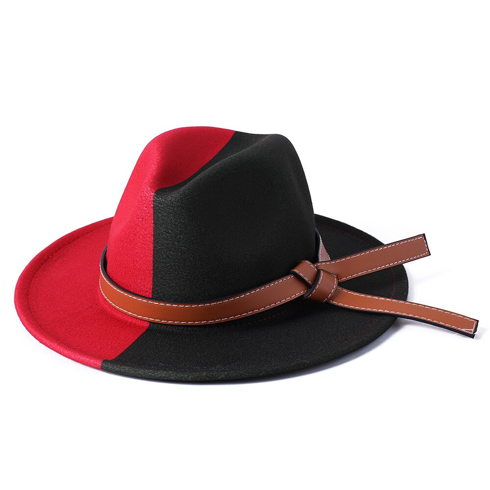 Fedora Hats For Women Patchwork Panama Dress Formal Wedding Women Hats Felted Jazz Hats Sombreros De Mujer: 010