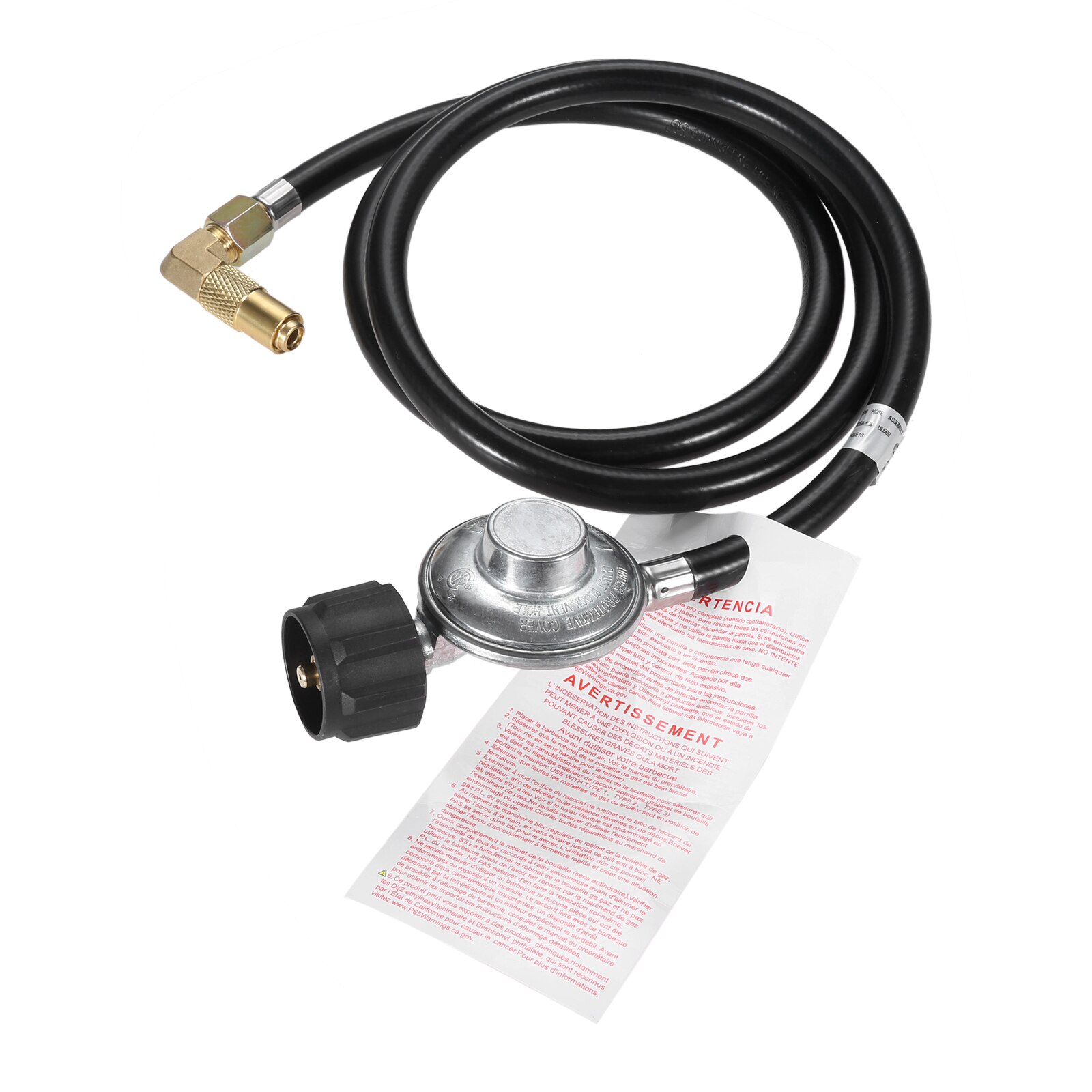 5 Feet QCC1 Propane Regulator and Hose with 90 Degree Elbow Adapter for 17" and 22" Blackstone Tabletop Camper Grill
