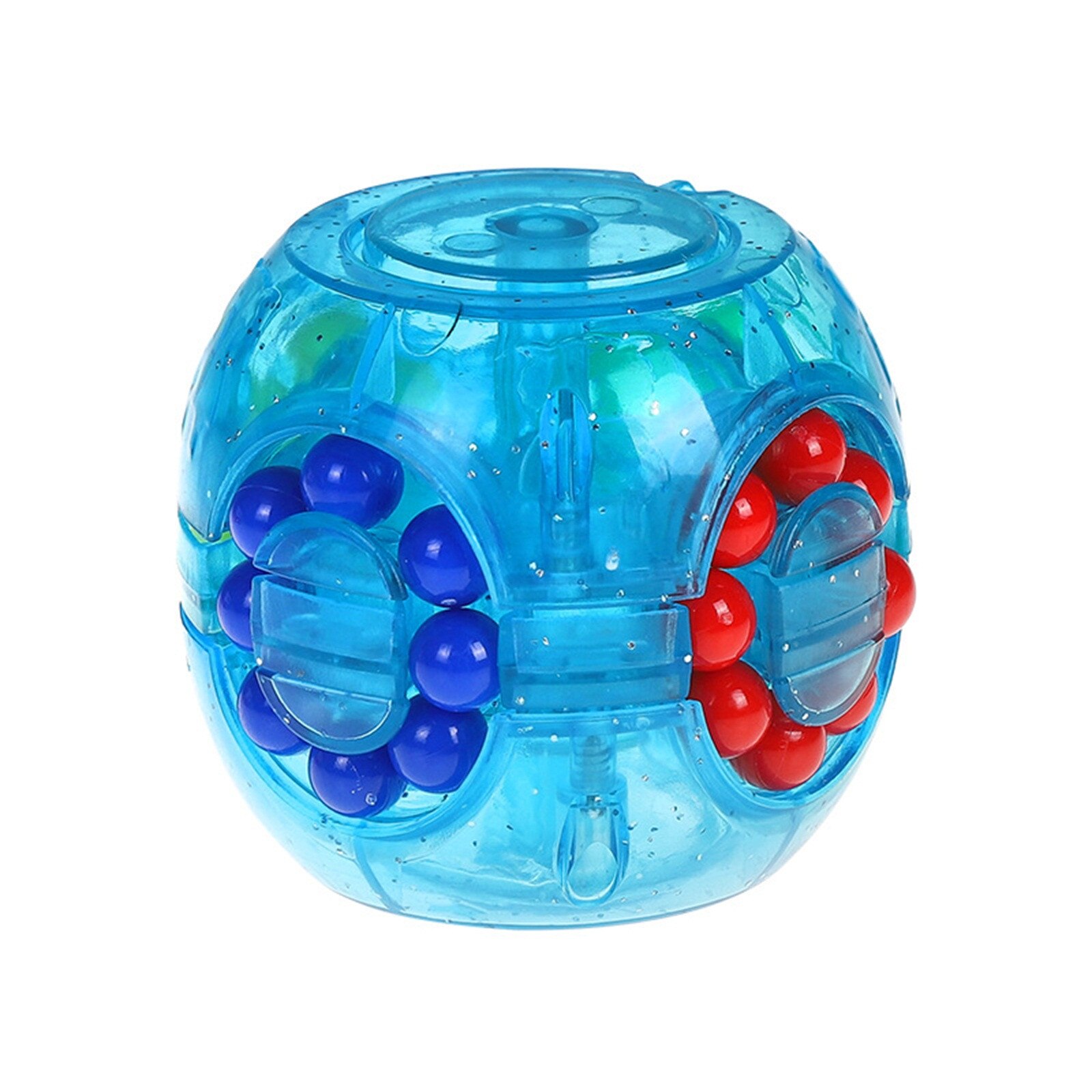 Develop Intelligence Hamburg Cube Toy Hamburg Stress Spin Fingertip Gyroscope Intellectual Decompression Stress Relief Toys#p4: Blue