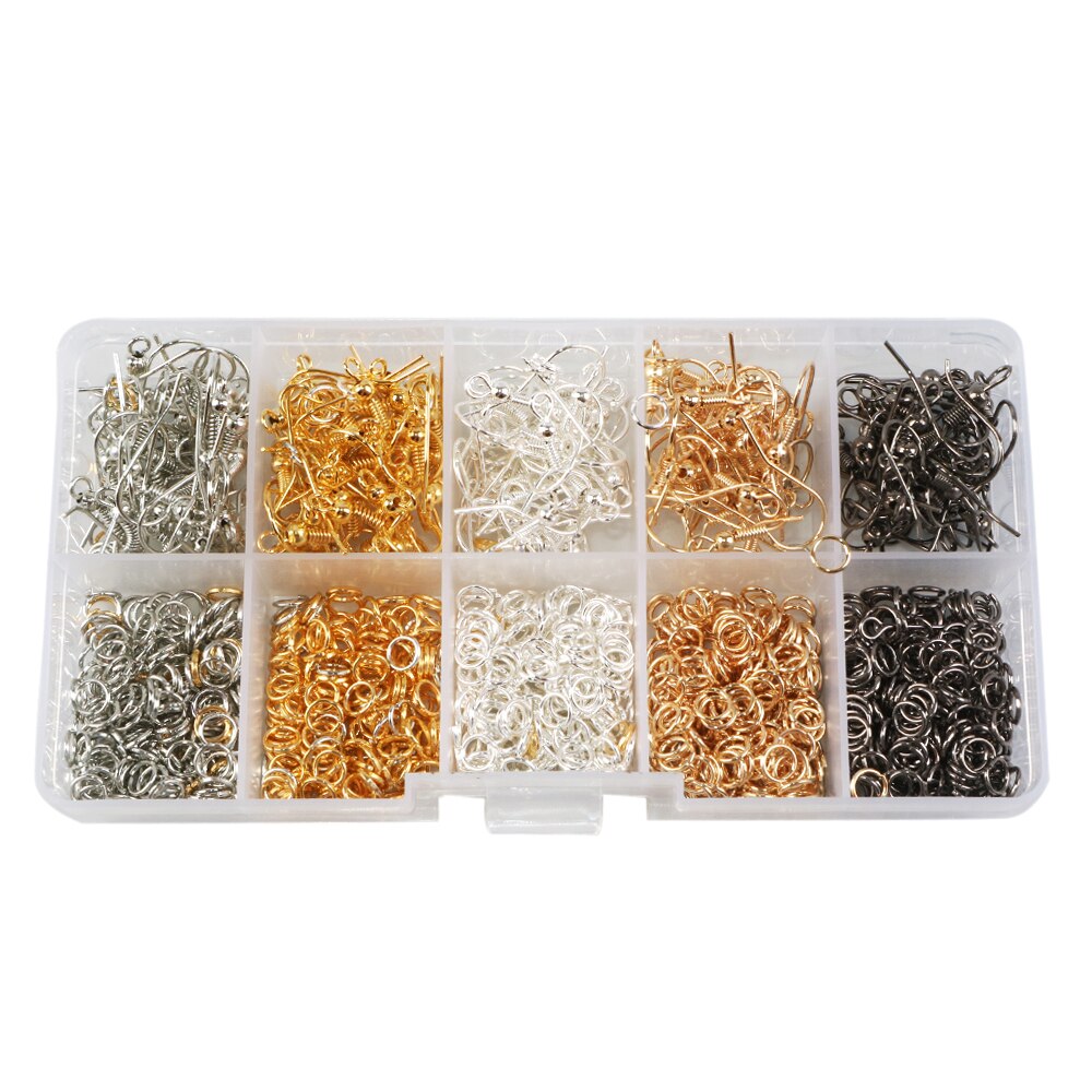 Jewelry Making Tools Kit 7 styles Accessories,Earring Hooks,Jump Rings,Plier,Scissor,Hole Puncher Tools Kit,Diy Earring,1Yc11164