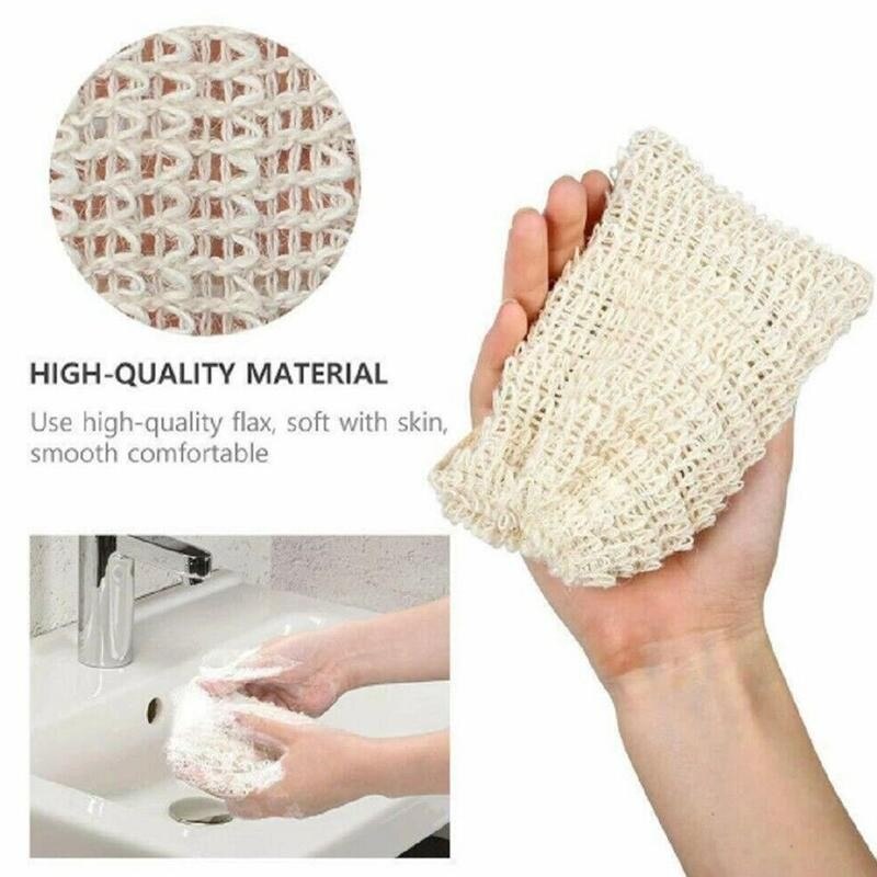 Exfoliating Shower Soap Bag Soap Saver Soap Bags Handmade Sisal Soap Bags Natural mesh Soap Saver Pouch Holder 1pc