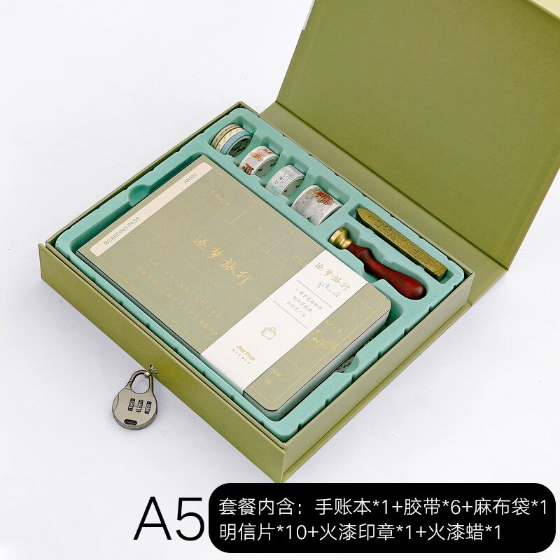 Traveling Planner Set Travel Daily Planner Set Go Traveling Appointment Book with Password: Orange