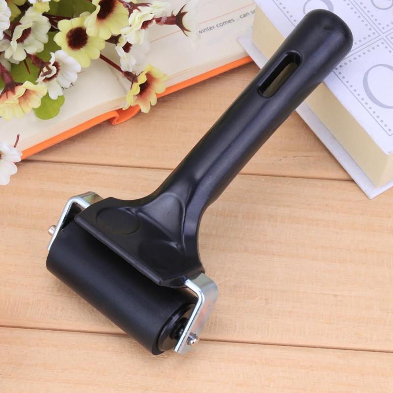 Rodillo de goma negro para pintar, 1 Uds., 6 y 10CM, herramientas de manualidades, bricolaje, mango de madera, rodillo de goma, herramientas de cepillado, pintura, pared de mano