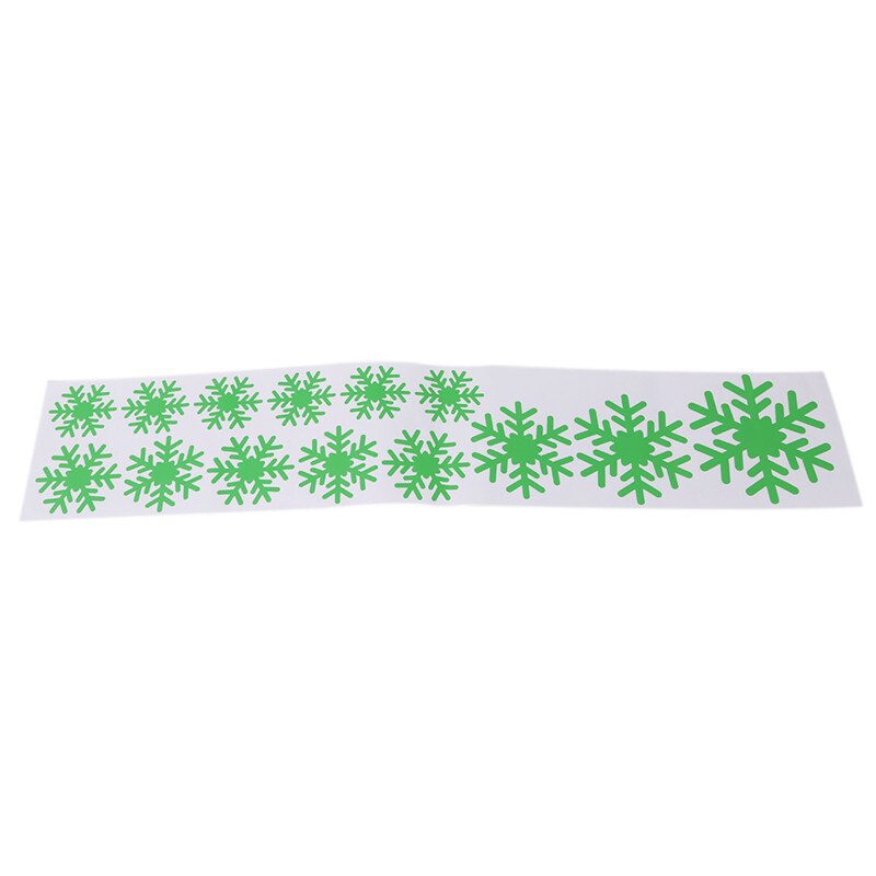 Winter Snowflake Wall Stickers Snow Flakes Window Stickers Year Christmas Window Wall Decals Xmas Christmas Decor: light green