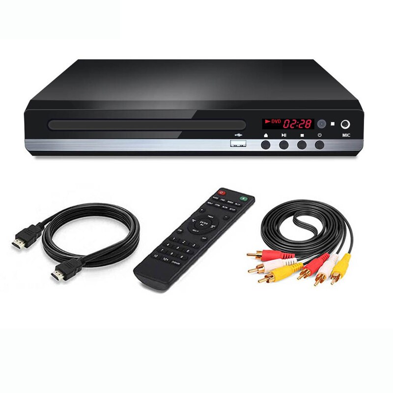 USB Metal With Cable VCD Multi Format CD Home Portable DVD Player For TV Support HDMI-compatible CD SVCD VCD Function: 3