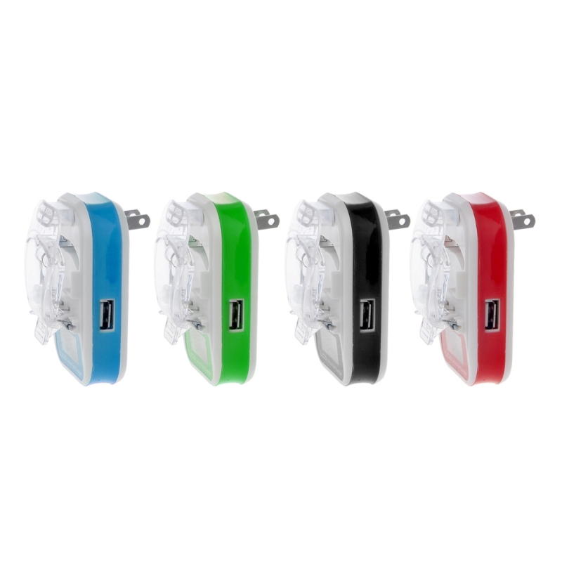 Universal Battery USB for the Recharging of Li-ion Batteries EU/US Plug: Orange