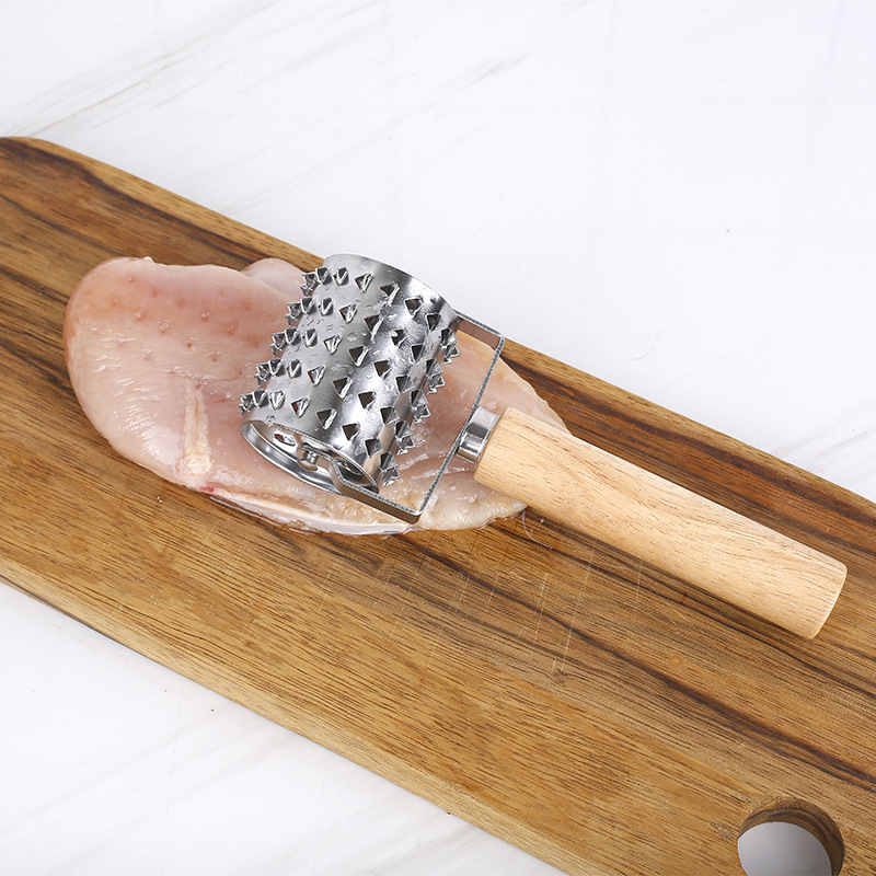 Rodillo de acero inoxidable para carne, agujas de pino, utensilios de cocina, accesorios de cocina