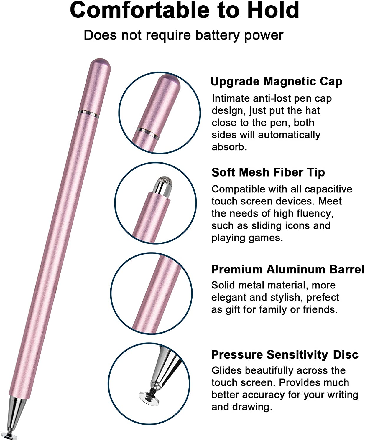 Capacitive Touch Screen Pen Universal Tablet Pen for Apple iPad Phone IOS/Android System Stylus Pencil