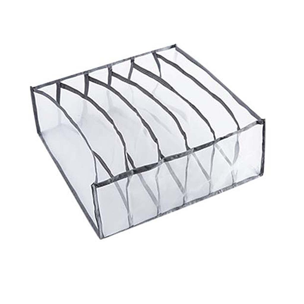 Boîte De Rangement Lingerie Boîte De Rangement Armoire Tiroir Diviseur Avec Compartiments Chaussettes Soutien-Gorge Sous-Vêtements Organisateur Tiroirs Boîte De Séparation: Gray 6grid