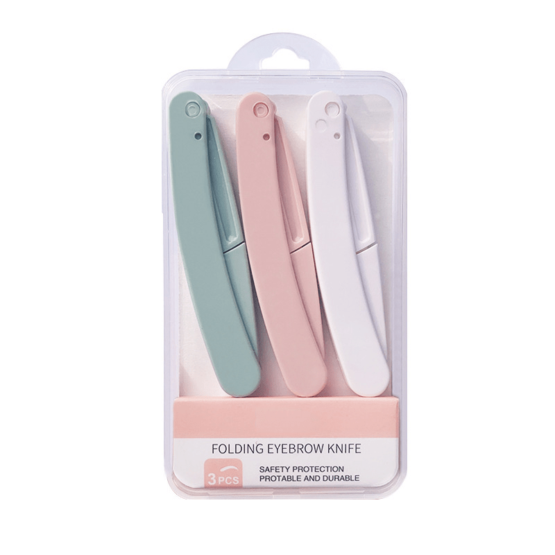 3 stücke Sicher Falten Damen Gesicht Rasierer Augenbraue Trimmer Klinge Anti-Scratch Rasierer Make-Up Werkzeuge Augenbraue Trimmer Gesicht Rasierer für Frauen