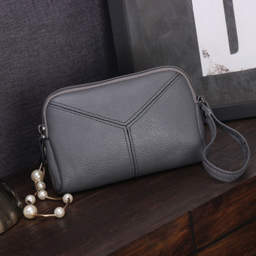 Women Long Purse Leather Wallet Phone Bag Zip Card Holder Clutch Smart Wallet Mini Slim Card Wallet Lady Solid Clutches: C