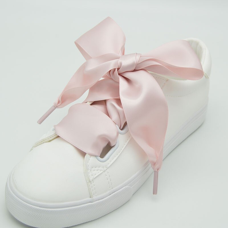 4 cm Verbrede Zijde Satijn Schoenveters Gladde Grote Strik Brede Veters Trend Schoonheid Wit Casual Sneaker Leren Schoenen Veters: GRIJS / 120cm