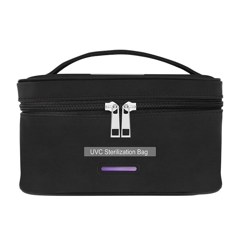 Portable UV Sterilization LED UVC Light Disinfection Bag USB Sterilizers Box Clean Kills Germs with Ozone: Black