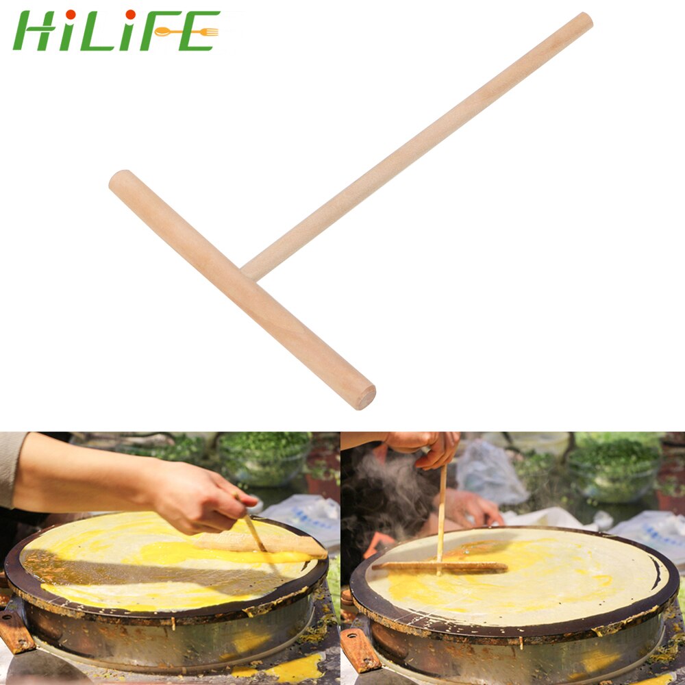 Hilife Pannenkoek Beslag Strooier Stick Pannenkoek Tool Chinese Specialiteit Crêpe Maker Houten Huis Keuken Gereedschap