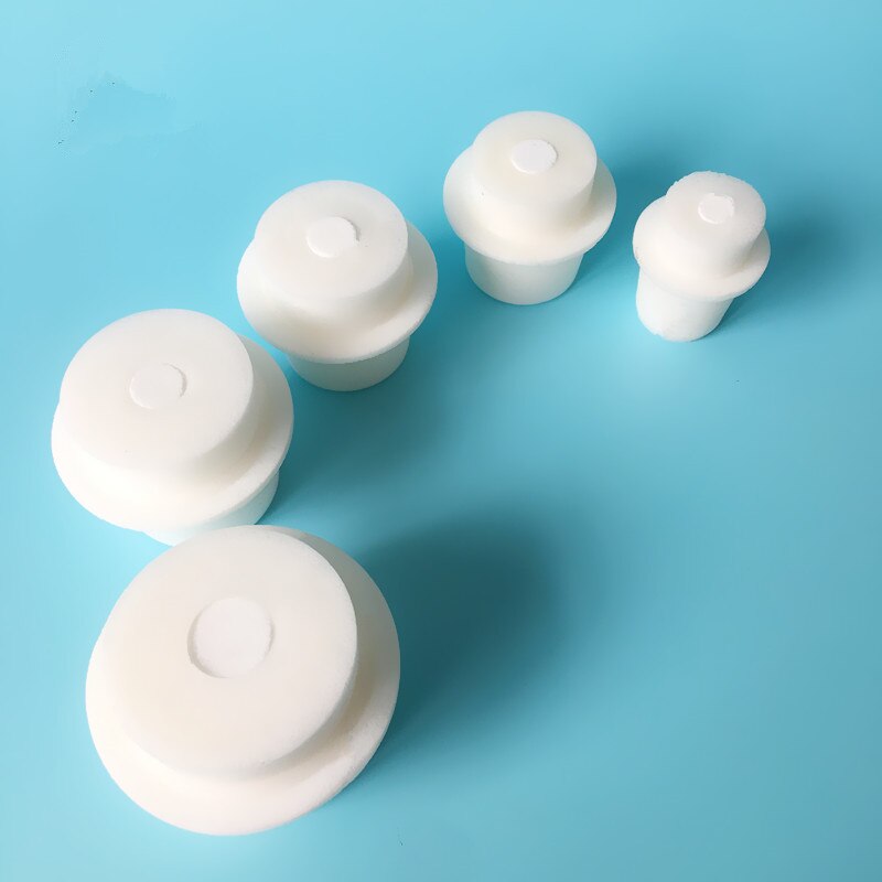 Conical flask silicone stopper 24-28mm, Erlenmeyer flask plug with sand core for 150ml Triangle bottle silicone foam lid 10pcs