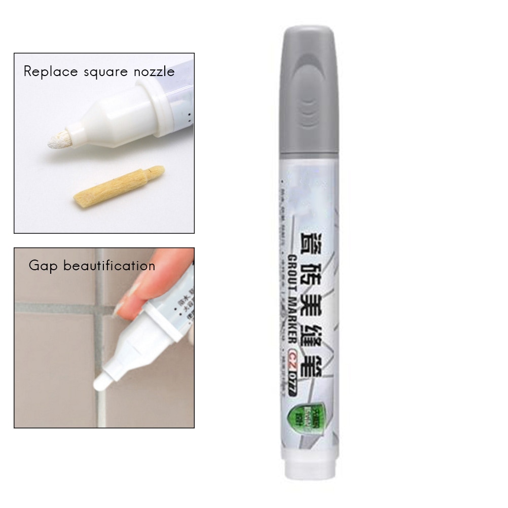 La lechada de la pluma de brecha de reparación 3 colores pluma blanca de recarga impermeable Mouldproof