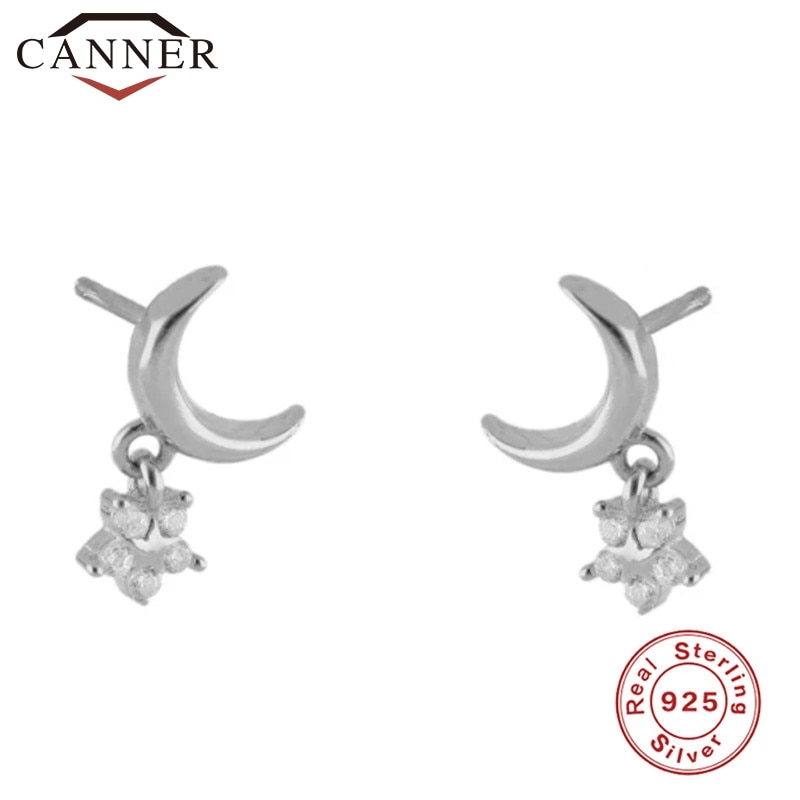 925 sterling silber Geometrische sterne Zirkon Stud Ohrringe für Frauen Persönlichkeit Wilden Gold Ohrringe Modeschmuck