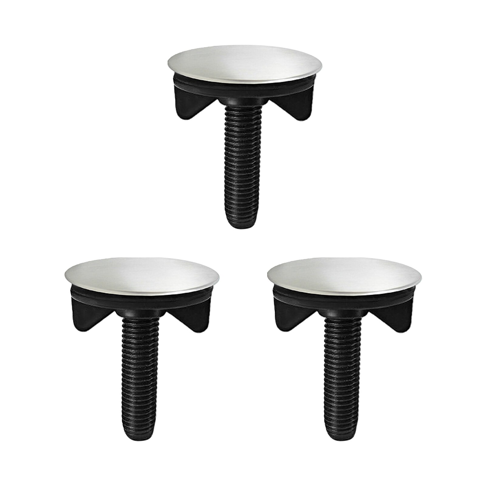 3Pcs Afvoer Home Decoratie Deksel Keuken Accessoire Rvs Geborsteld Kraan Tap Hole Cover Installeren Sink Blanking Plug: A