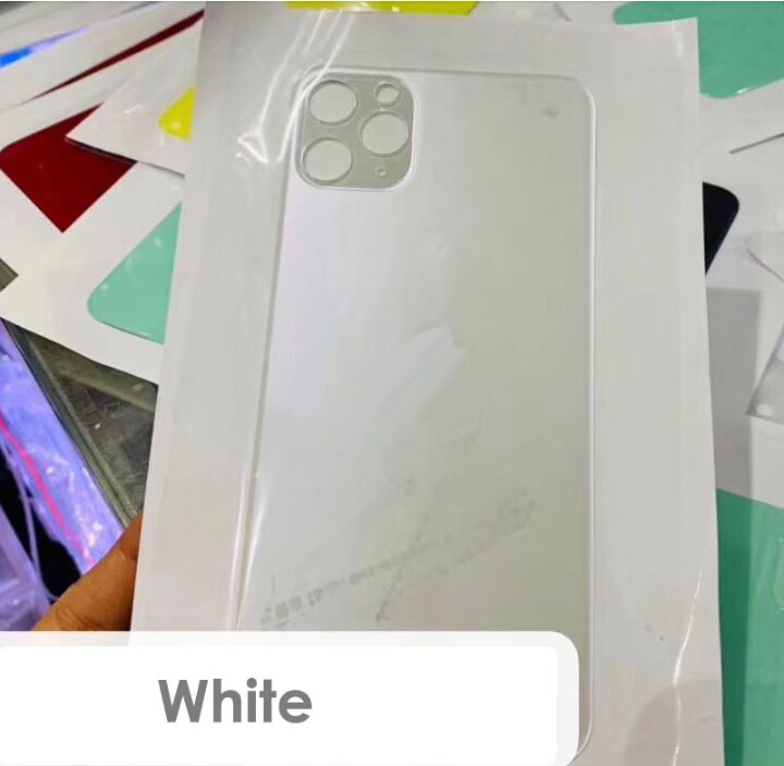 Funda de cristal trasera para iPhone 11 pro 11Pro max, reemplazo de la carcasa trasera, el mejor agujero grande Carcasa Trasera batería
