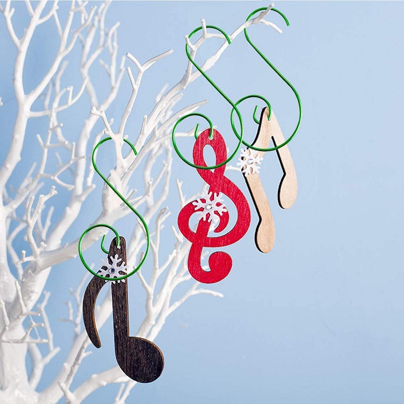 20Pc S-Vormige Kerst Haak Diy Kerstboom Hanger Vier Kleuren Kerst Pop Haak Nieuwjaar Festival Decoratie accessoires
