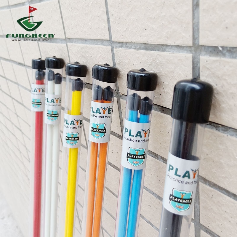 PLAYEAGLE Golf Alignment Sticks Fiberglass Training Aid Rods For Correct Ball Direction Golf Swing Trainer Practise Accessories