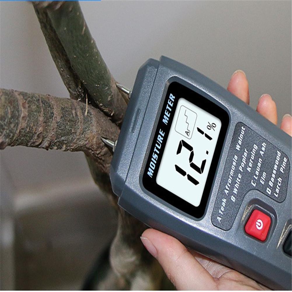 Higrómetro Digital de madera O3m2 Lcd, medidor de humedad, Detector, herramienta de medición