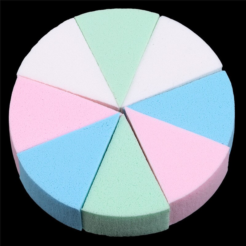 8Pcs / Set Shaped Puff Candy Color Soft Magic Cleaning Pad Heigh Cosmetic Cleansing Sponge Wash Makeup Tools