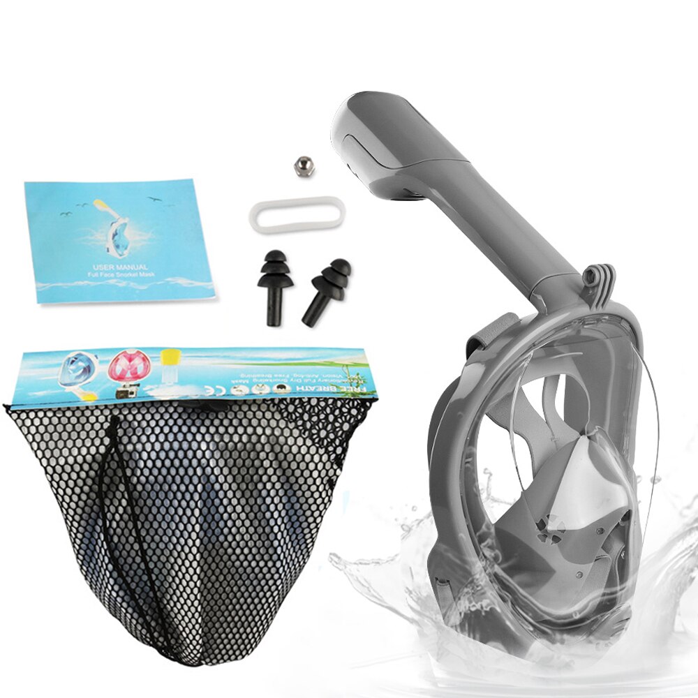 volle Gesicht Scuba Tauchen Maske Anti Fog Goggles mit Kamera Montieren Unterwasser Weiten Blick Schnorchel Schwimmen maske für Erwachsene jugend: 7A