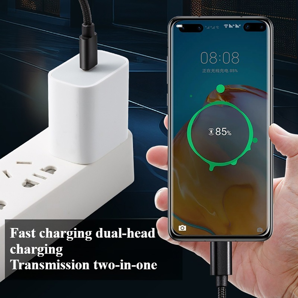 66w 5a usb c till typ c snabbladdningskabel usb typ c till typ-c flätad nylonadapterkabel för snabbladdning 1m 2m 3m