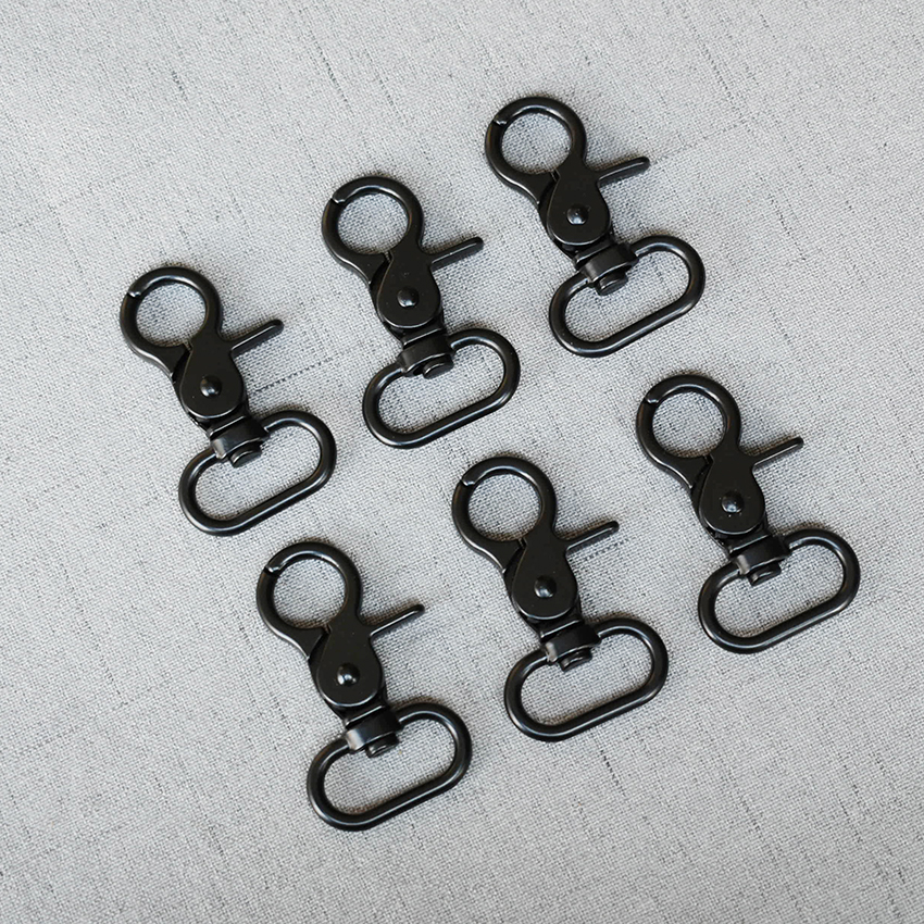 1 Pcs/Lot 25mm Black Metal Dog Clip Hook Durable And Strong Swivel Snap Hook Zinc Alloy Diy Accessories