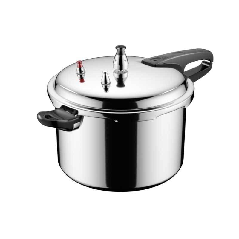 18/20/22cm Aluminum Uncoated Kitchen Pressure Cooker Soup Cooking Gas Stove/Open Flame Outdoor Camping Kitchenware