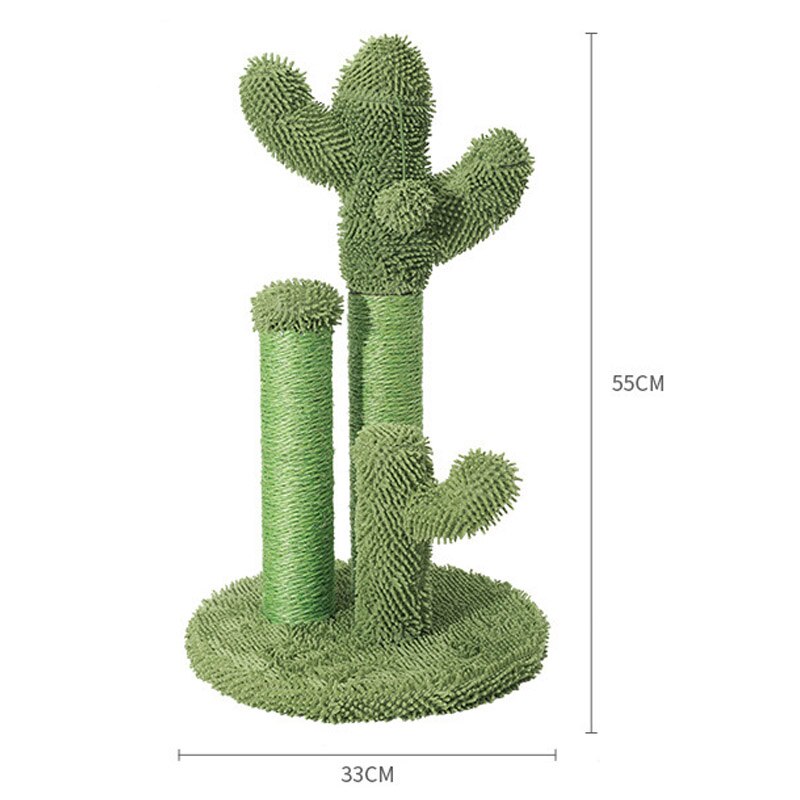 Cute Cactus Pet Cat Scratch Tree Toys Cactus Cat Scratching Post for Young and Adult Cats Climbing Frame Protecting Furniture