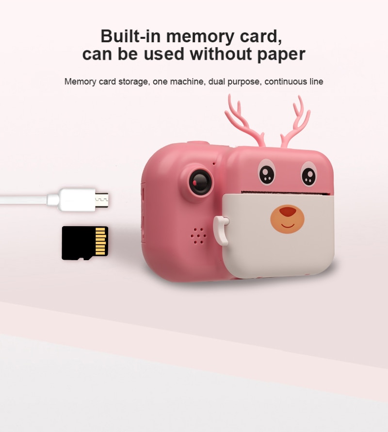 HD 1080P Children Instant Print Birthday christmas Toys Video Cam For Kids Polaroid Camera With Thermal Photo Paper Camera